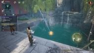 A fish has been caught by the hook, as shown with the yellow glow (Image via NetEase)